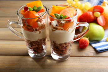 Картинка еда мюсли +хлопья crisp йогурт фрукты ягоды cream sweet dessert fruit