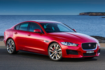 обоя автомобили, jaguar, красный, 2015г, au-spec, xe, s