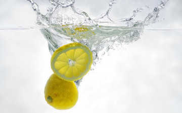 Картинка еда цитрусы лимоны желтый фрукт цитрус жидкость брызги ломтик вода