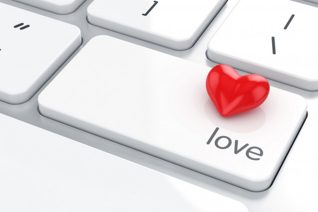 Обои картинки фото праздничные, день святого валентина,  сердечки,  любовь, keyboard, сердце, любовь, клавиатура, love, heart
