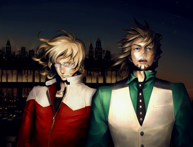 Обои картинки фото аниме, tiger and bunny, парни