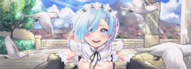 Обои картинки фото аниме, re,  zero kara hajimeru isekai seikatsu, рем