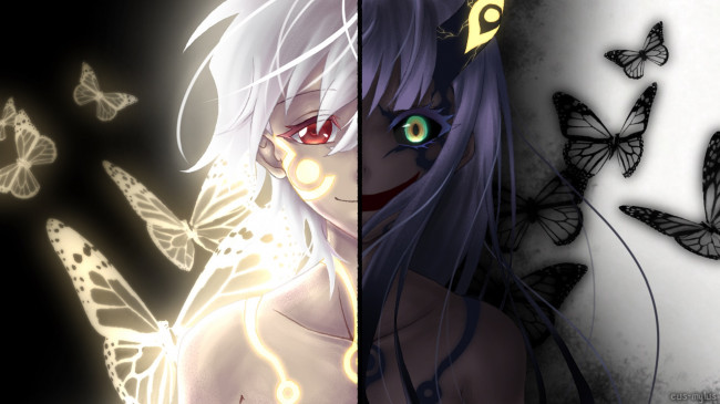 Обои картинки фото аниме, sousei no onmyouji, две, звезды, онмёджи