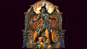 Картинка календари фэнтези 2019 calendar дьявол крылья череп существо