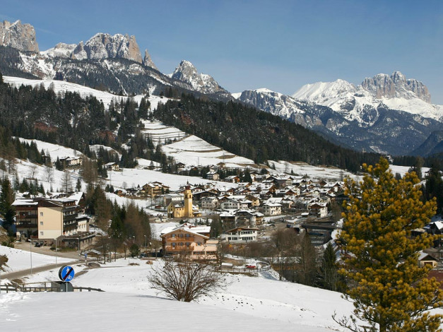 Обои картинки фото soraga, trentino, italy, города, пейзажи