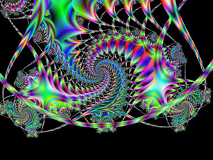 Картинка 3д графика fractal фракталы тёмный узор фрактал