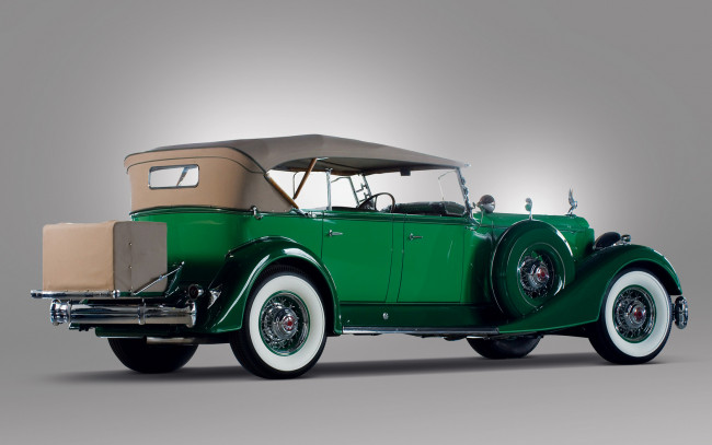 Обои картинки фото автомобили, packard, ретро, зелёный, авто