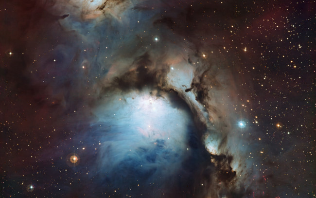 Обои картинки фото космос, галактики, туманности, туманность, m, 78, ngc, 2068, созвездие, орион