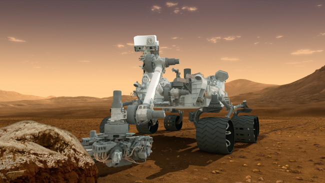 Обои картинки фото the, mars, curiosity, rover, космос, марс, автомат, марсоход