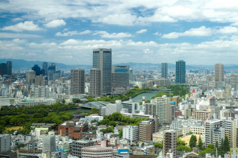 обоя осака, Япония, города, панорамы, мегаполис, дома