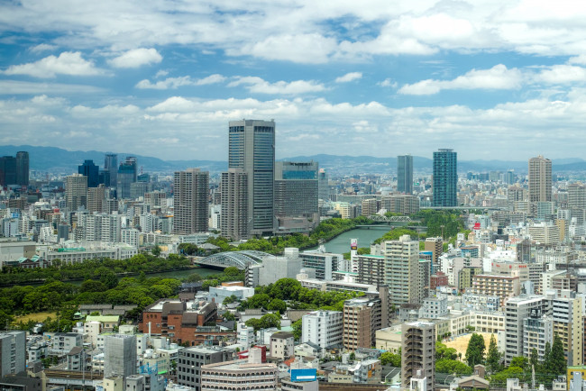 Обои картинки фото осака, Япония, города, панорамы, мегаполис, дома