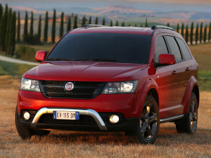 обоя автомобили, fiat, 2014г, 345, cross, freemont, красный