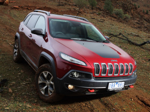 Картинка автомобили jeep красный 2014г cherokee trailhawk au-spec kl