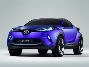 обоя автомобили, toyota, синий, 2014г, concept, c-hr