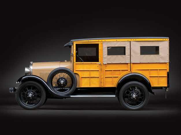 Обои картинки фото автомобили, классика, model, a, ford, 1929г, 150а, wagon, station, woody