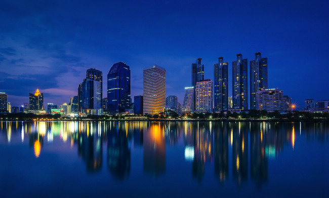Обои картинки фото bangkok city, города, бангкок , таиланд, панорама, город