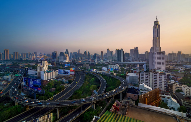 Обои картинки фото bangkok city, города, бангкок , таиланд, город, панорама