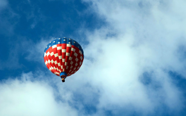 Обои картинки фото авиация, воздушные шары, звездно-полосатый