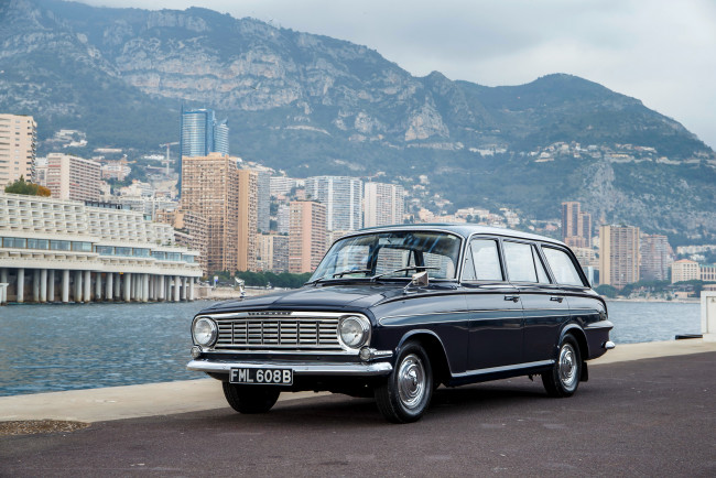 Обои картинки фото автомобили, vauxhall, 1961, 1964, victor, de, luxe, estate, fb, ретро, grey, metallic