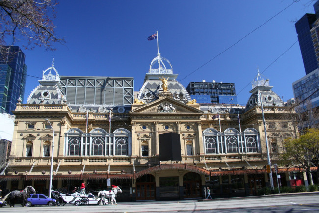 Обои картинки фото princess, theatre, melbourne, города, здания, дома, театр, мельбурн, австралия