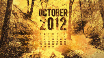 обоя календари, природа, october, календарь