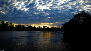Картинка природа реки озера облака небо море вечер