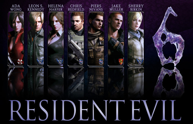 Обои картинки фото видео игры, resident evil 6, biohazard, 6, helena, harper, jake, chris, redfield, resident, evil, piers, nivans, ada, wong, sherry, birkin, leon, scott, kennedy, game