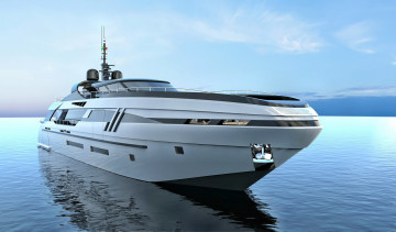 Картинка eldoris++43m+superyacht корабли 3d суперяхта