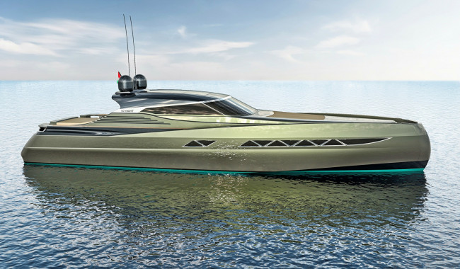 Обои картинки фото  yacht 55` ht, корабли, 3d, суперяхта