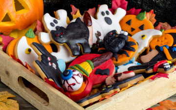 Картинка праздничные угощения печенье на праздник хэллоуин