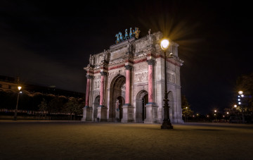 Картинка города париж+ франция париж ночь огни триумфвльная арка