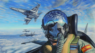 Картинка рисованное люди пилот шлем самолет авиация