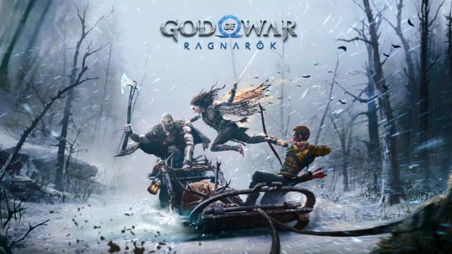 Обои картинки фото видео игры, ---другое, god, of, war, ragnarok, kratos, freya, atreus, 2022, games, playstation, 4, 5