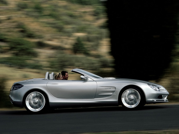 Обои картинки фото 1999, mercedes, benz, vision, slr, roadster, автомобили