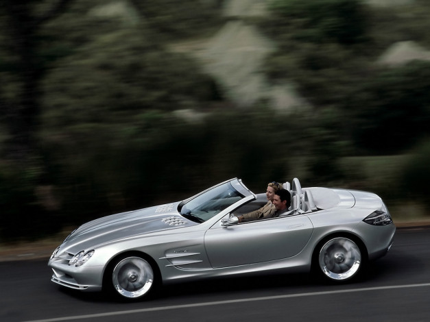 Обои картинки фото 1999, mercedes, benz, vision, slr, roadster, автомобили