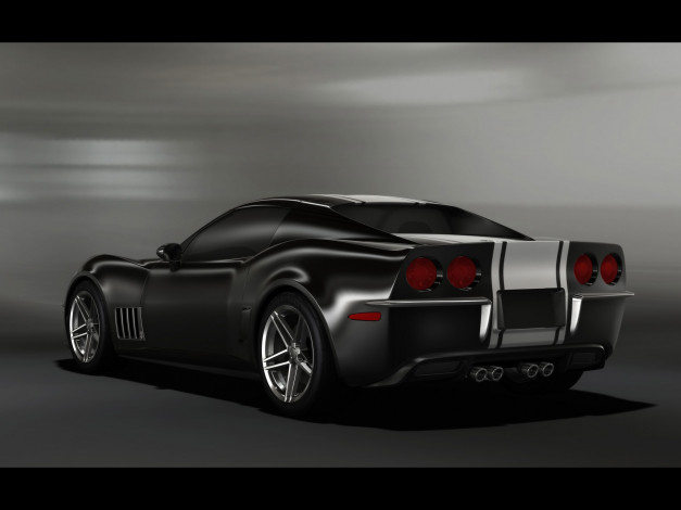 Обои картинки фото 2009, c3r, retro, corvette, stingray, design, автомобили, 3д