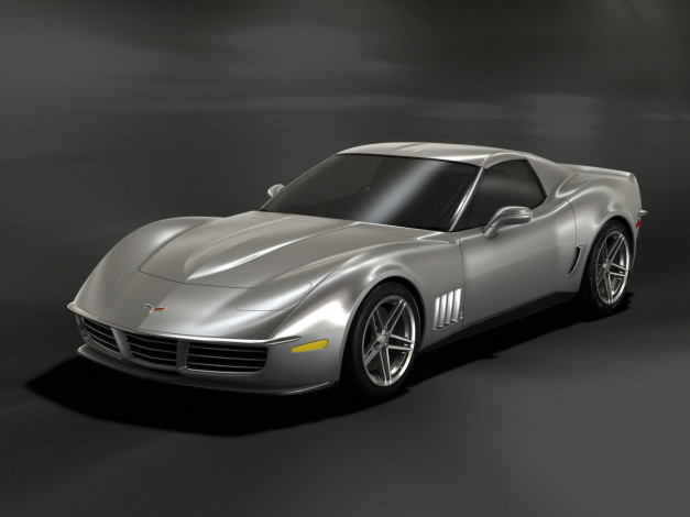 Обои картинки фото 2009, c3r, retro, corvette, stingray, design, автомобили, 3д