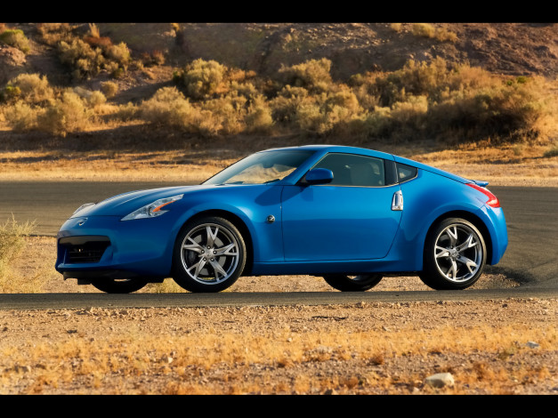 Обои картинки фото 2009, nissan, 370z, автомобили, datsun