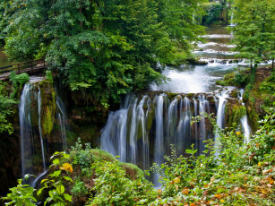 обоя rastoke, waterfall, хорватия, природа, водопады, водопад, лес