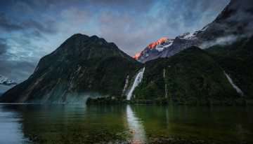 Картинка природа реки озера новая зеландия милфорд