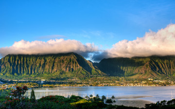 Картинка koolau гавайи природа пейзажи река горы