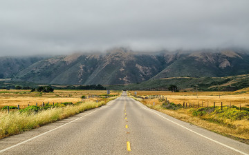 Картинка природа дороги горы дорога разметка