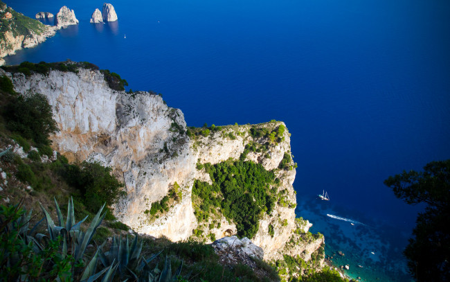Обои картинки фото capri, italy, природа, побережье, капри, италия, море, скала