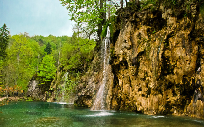 Обои картинки фото плитвицкие, озера, хорватия, природа, водопады, водопад