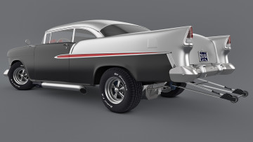 обоя автомобили, 3д, custom, 1955, chevrolet, bel, air