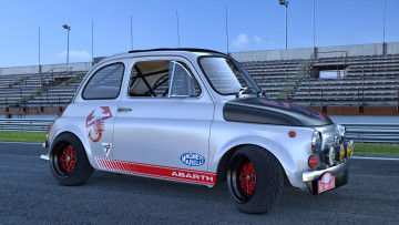 обоя автомобили, 3д, iat, 1968, abarth, 595