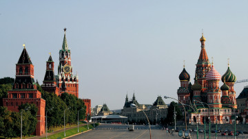 Картинка города москва россия кремль собор площадь