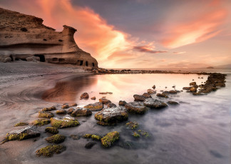 Картинка природа побережье пляж океан бухта скалы