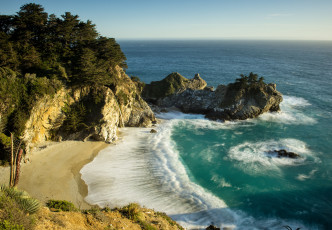 Картинка природа побережье океан пляж скалы бухта