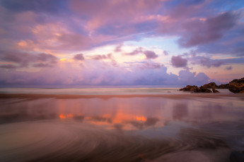 Картинка природа побережье облака небо горизонт вода море